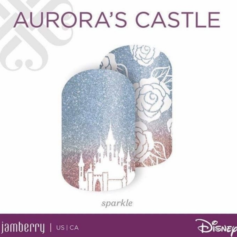 Jamberry Disney Aurora's Castle nail wraps